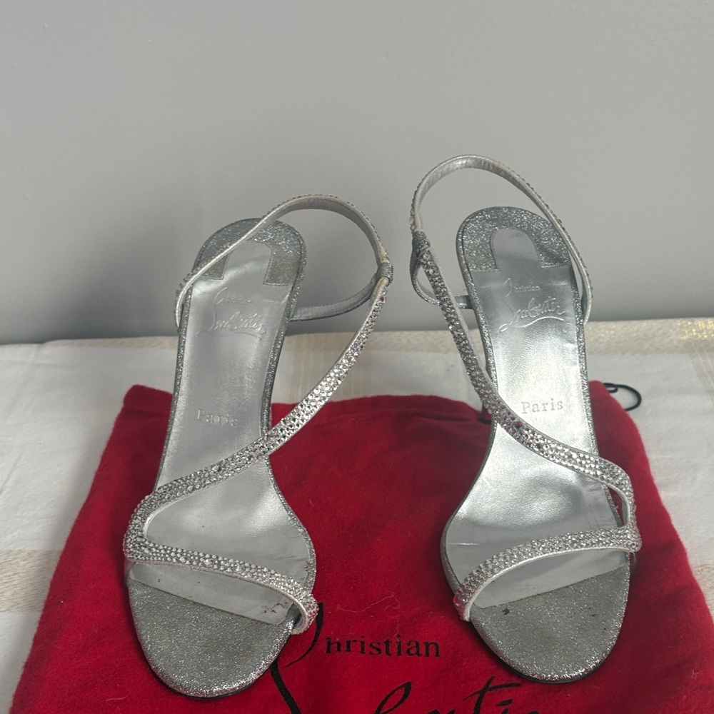 Crystal Heels 👠 Genuine Christian LOUBOUTIN  PARIS  SIZE 40, worn once.